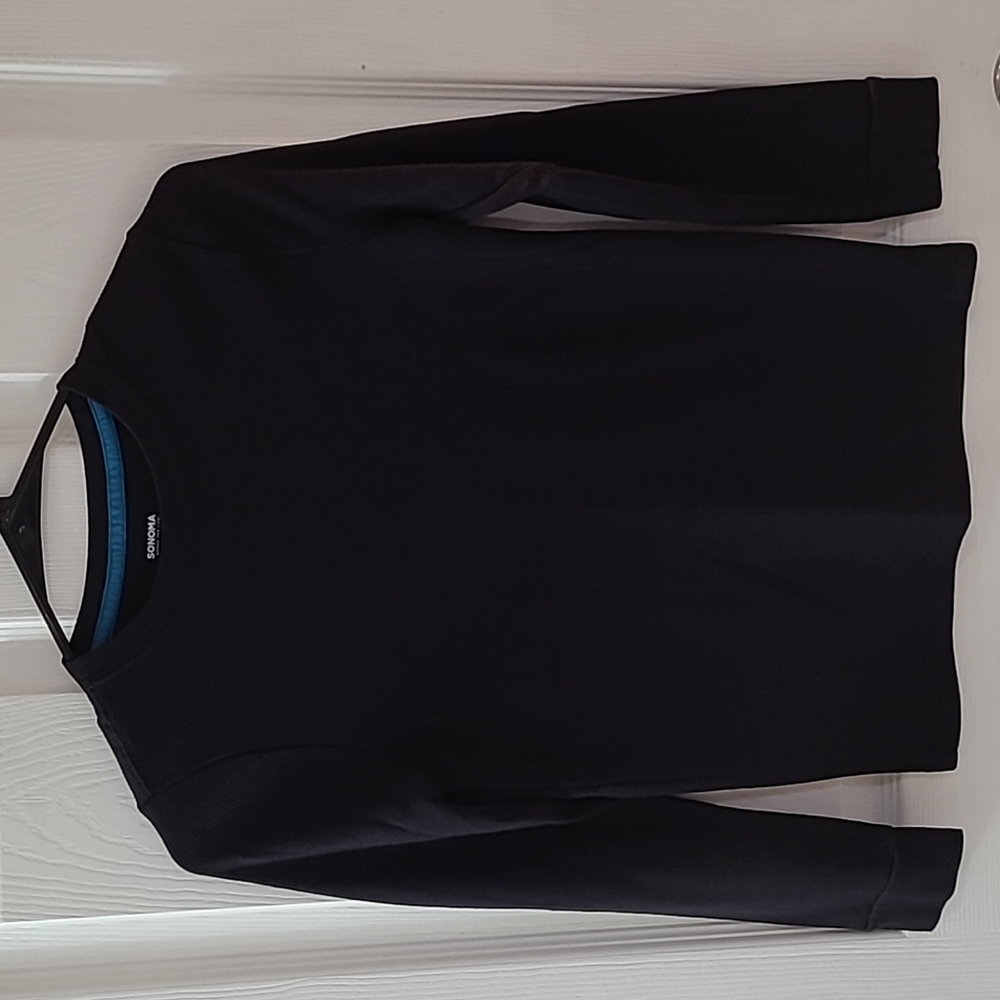 Sonoma Black Thermal Long Sleeve Shirt Size Youth Medium
